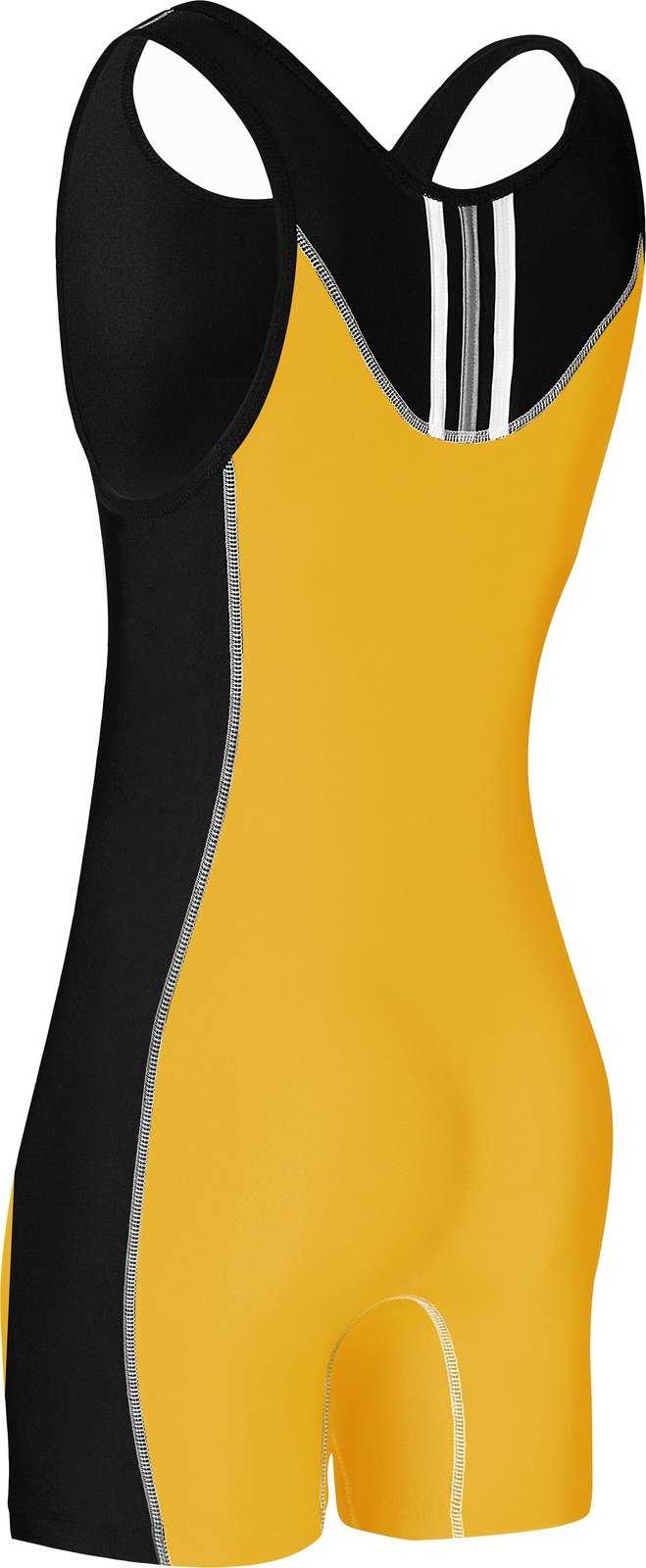 Adidas aS107s Wrestling Singlet - Athletic Gold Black - HIT a Double