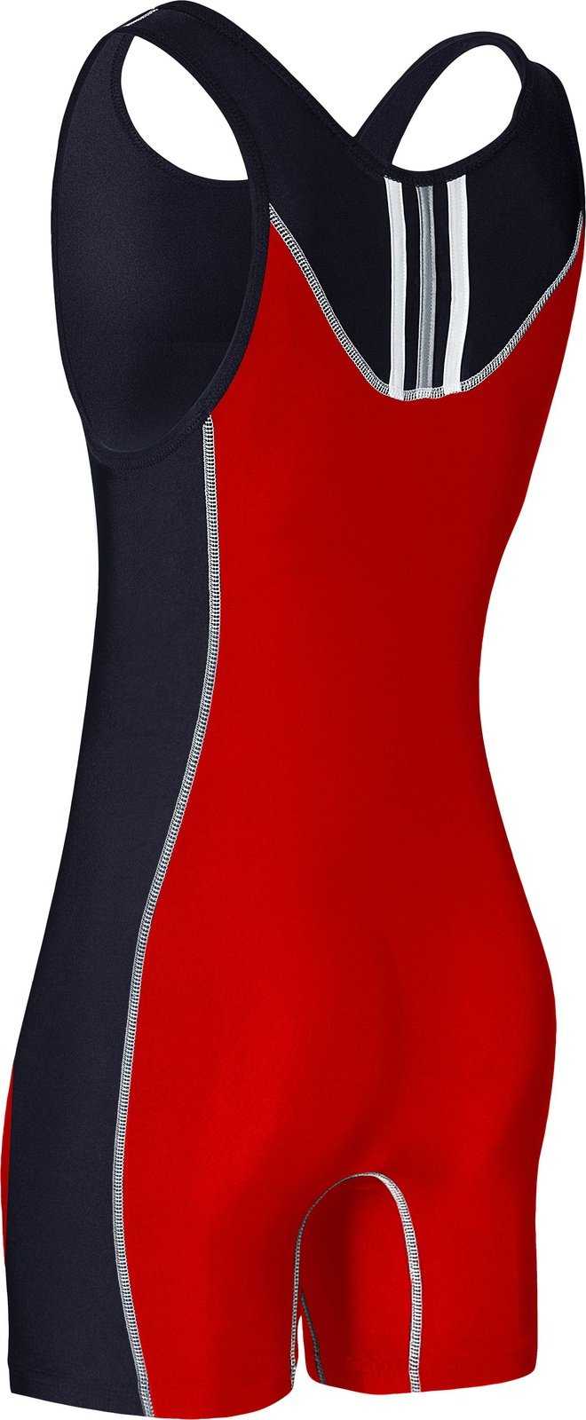 Adidas aS107s Wrestling Singlet - Red Black - HIT a Double