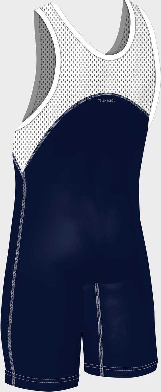 Adidas aS115s Climacool Wrestling Singlet - Navy White - HIT a Double