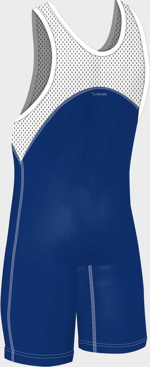Adidas aS115s Climacool Wrestling Singlet - Royal White - HIT a Double