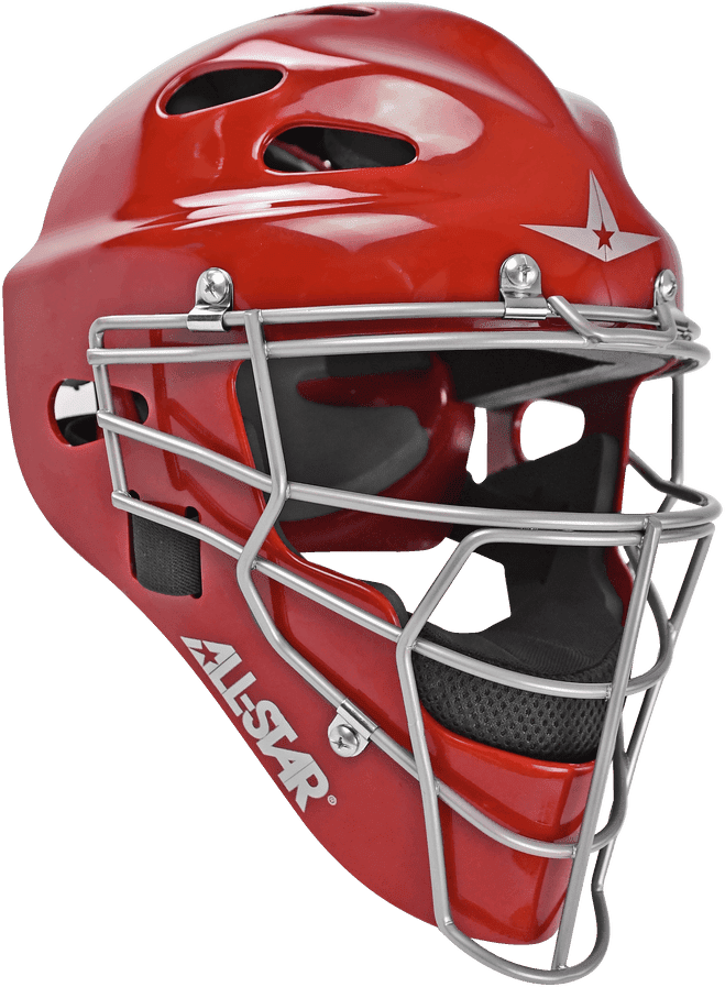 All-Star Top Star Series NOCSAE Catcher&#39;s Set (Ages 7-9) - Scarlet