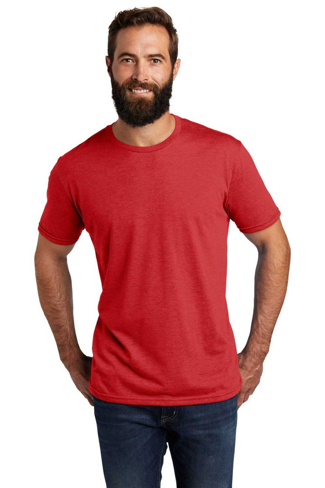 AllMade AL2004 Unisex Tri-Blend Tee - Rise Up Red - HIT a Double - 1
