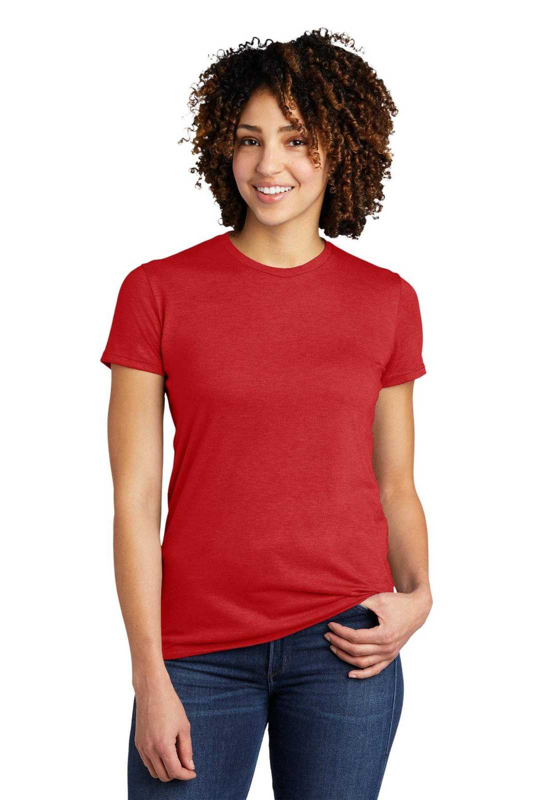 AllMade AL2008 Women&#39;s Tri-Blend Tee - Rise Up Red - HIT a Double - 1