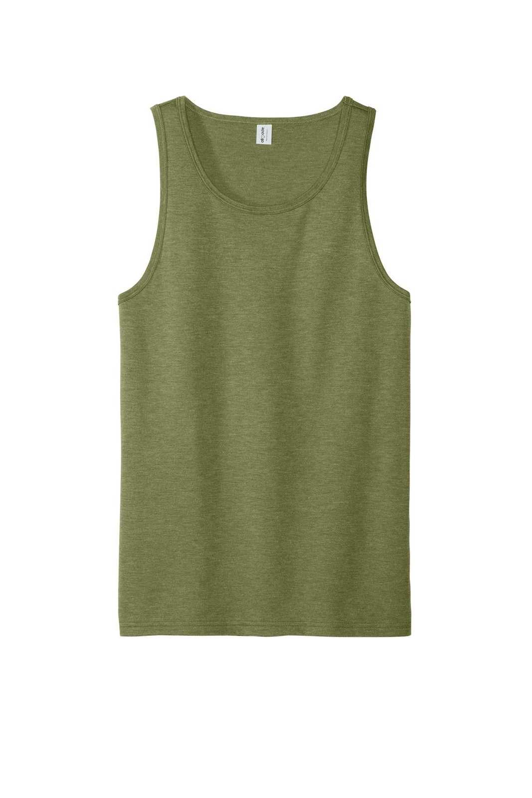AllMade AL2019 Unisex Tri-Blend Tank - Olive You Green - HIT a Double - 2