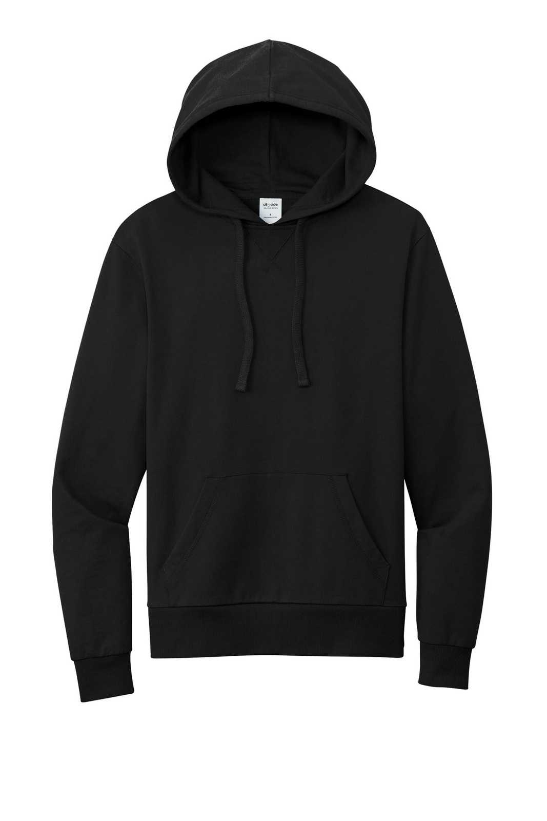 AllMade AL4000 Unisex Organic French Terry Pullover Hoodie - Deep Black - HIT a Double - 1