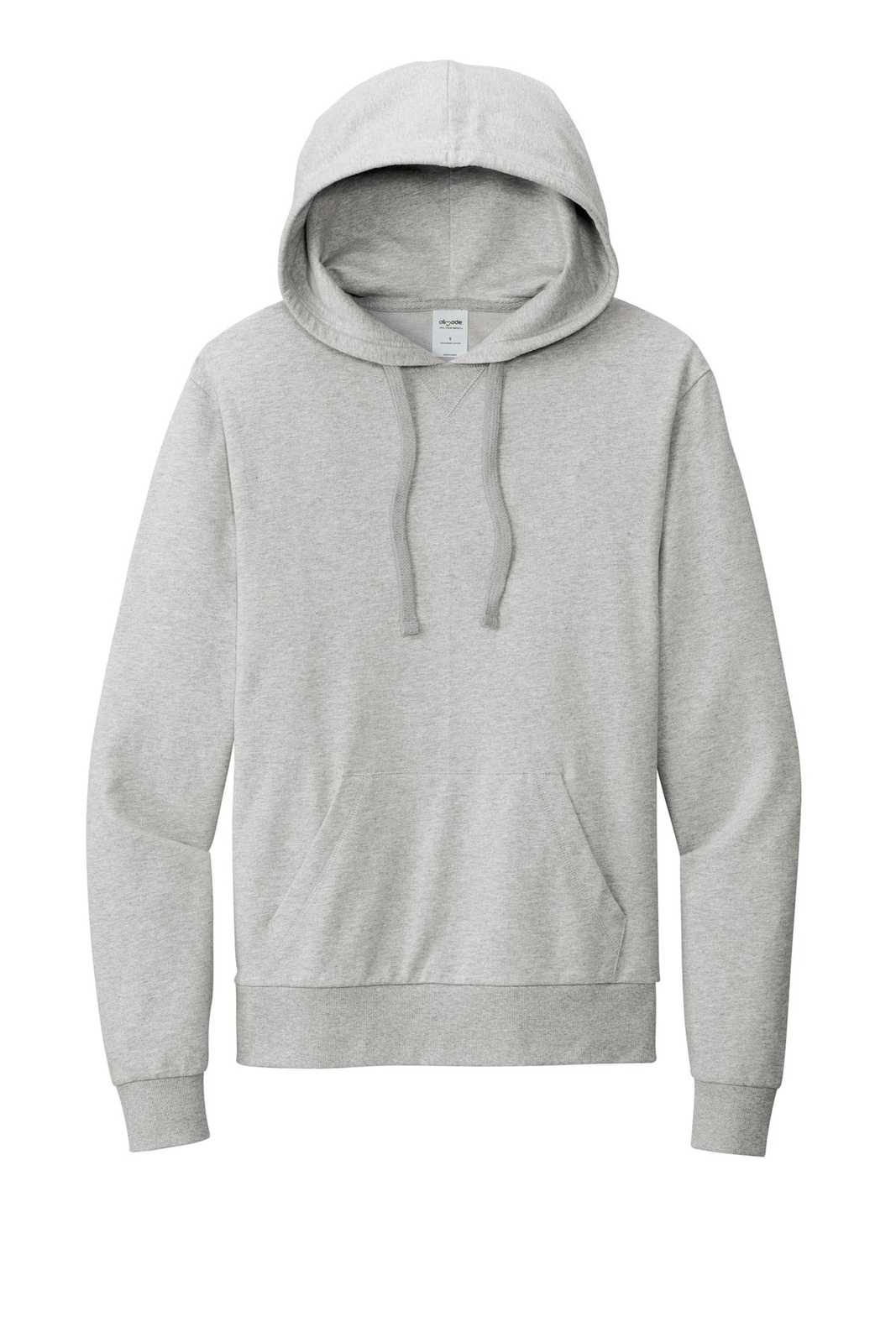 AllMade AL4000 Unisex Organic French Terry Pullover Hoodie - Granite Grey Heather - HIT a Double - 1