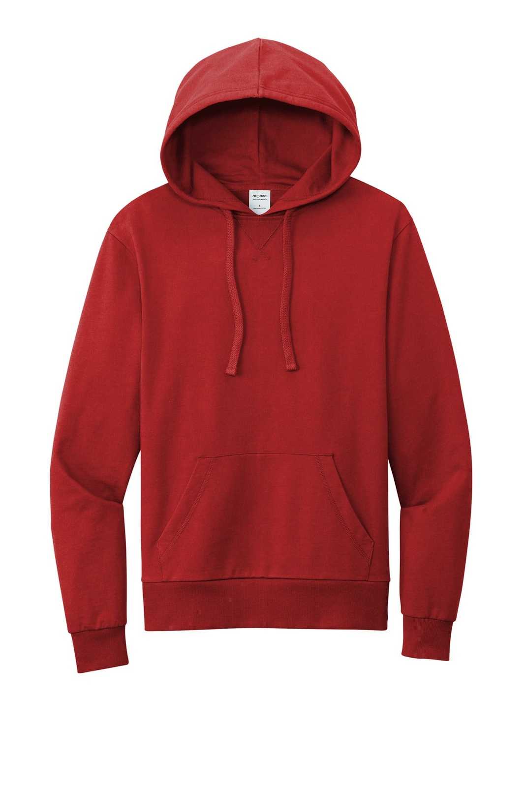 AllMade AL4000 Unisex Organic French Terry Pullover Hoodie - Revolution Red - HIT a Double - 2