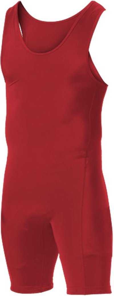 Alleson Athletic 250W1Y Youth Wrestling Singlet - Scarlet - HIT a Double - 1