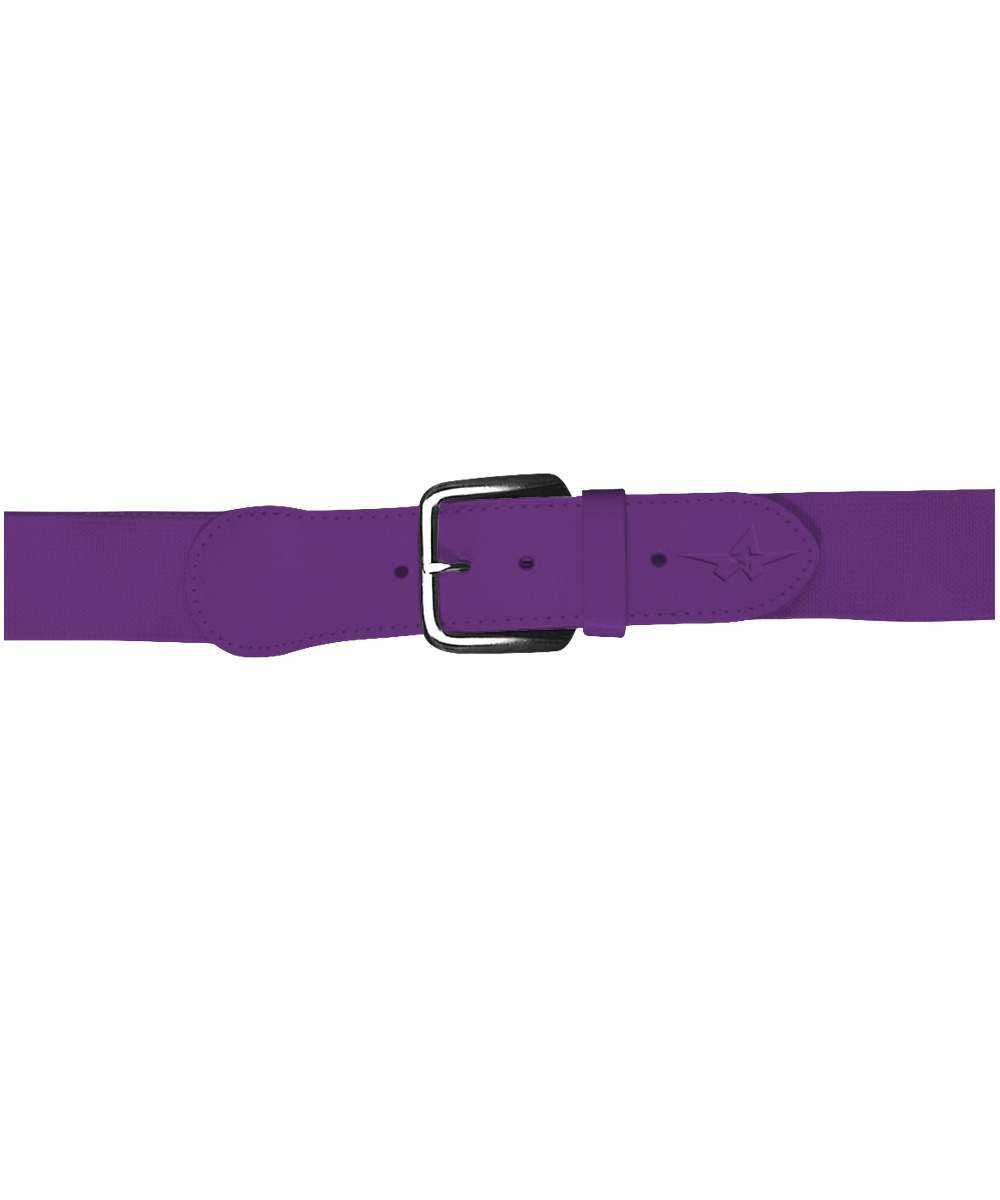 Alleson Athletic 3BBA Adult Baseball Belt 1.5 Width - Purple - HIT a Double - 1