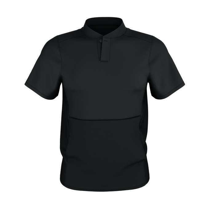 Alleson Athletic 3JSS17A Adult Short Sleeve Stretch Woven Batters Jacket - Black - HIT a Double - 1