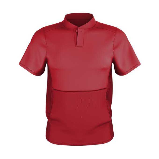 Alleson Athletic 3JSS17A Adult Short Sleeve Stretch Woven Batters Jacket - Red - HIT a Double - 1