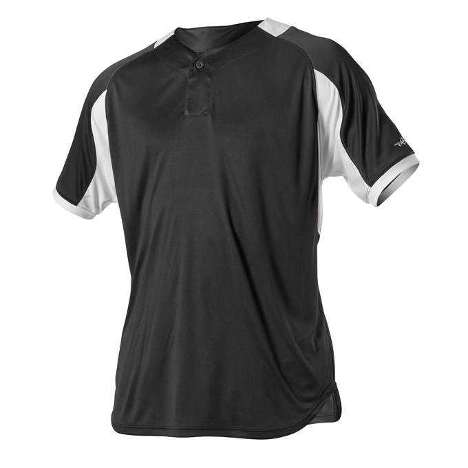 Alleson Athletic 5081BY Youth Baseball Jersey - Black White - HIT a Double - 1