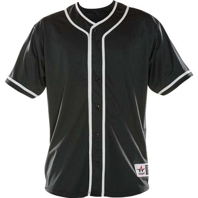 Alleson Athletic 52MBBJY Youth Diamond Jersey - Black White - HIT a Double - 1