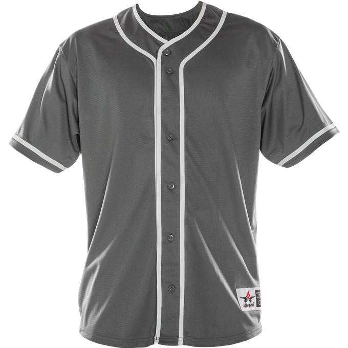 Alleson Athletic 52MBBJY Youth Diamond Jersey - Charcoal White - HIT a Double - 1
