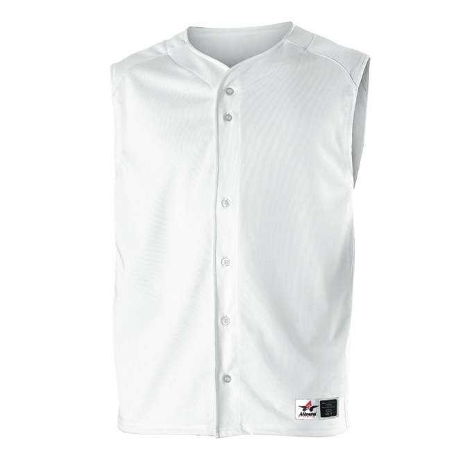 Alleson Athletic 52MVY Youth Baseball Vest - White - HIT a Double - 1