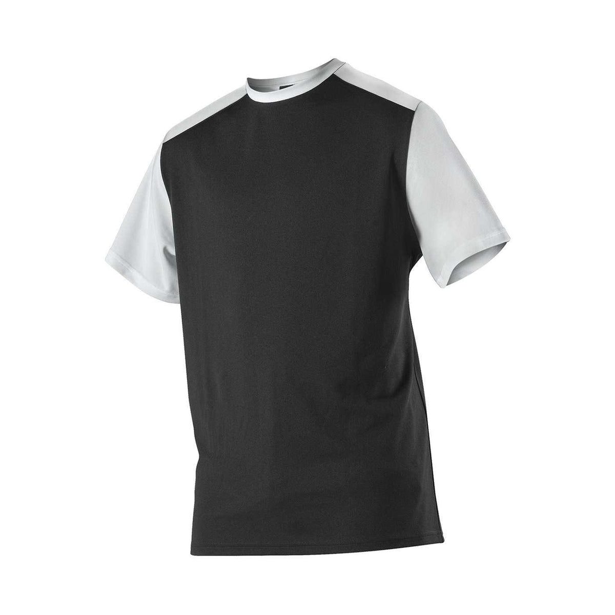 Alleson Athletic 532CJY Youth Crew Neck Baseball Jersey - Black White - HIT a Double - 1