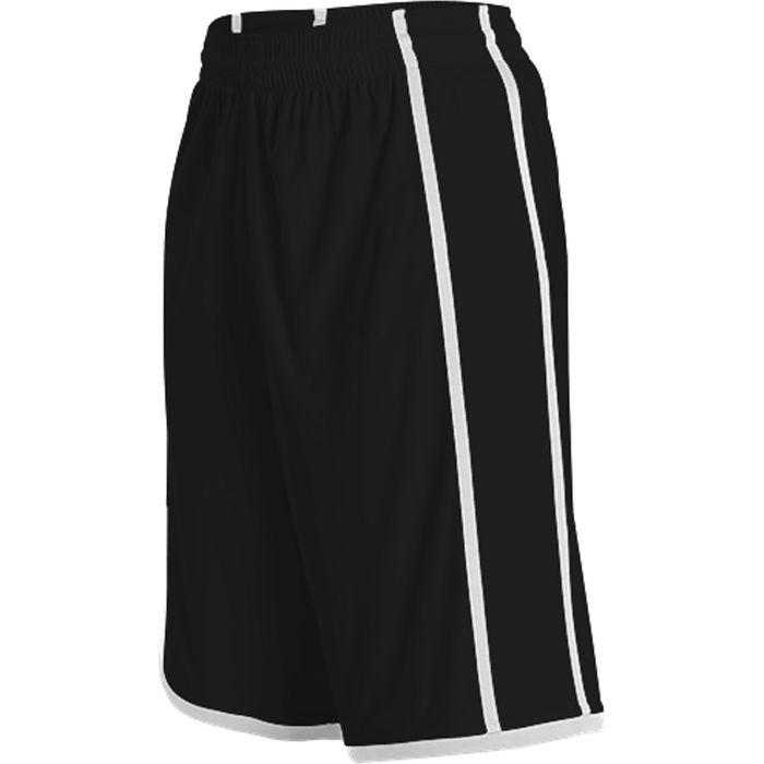 Alleson Athletic 535PW Women&#39;s Basketball Short - Black White - HIT a Double - 1