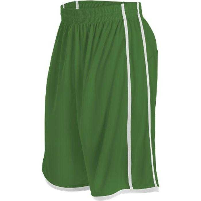 Alleson Athletic 535PW Women&#39;s Basketball Short - Kelly White - HIT a Double - 1