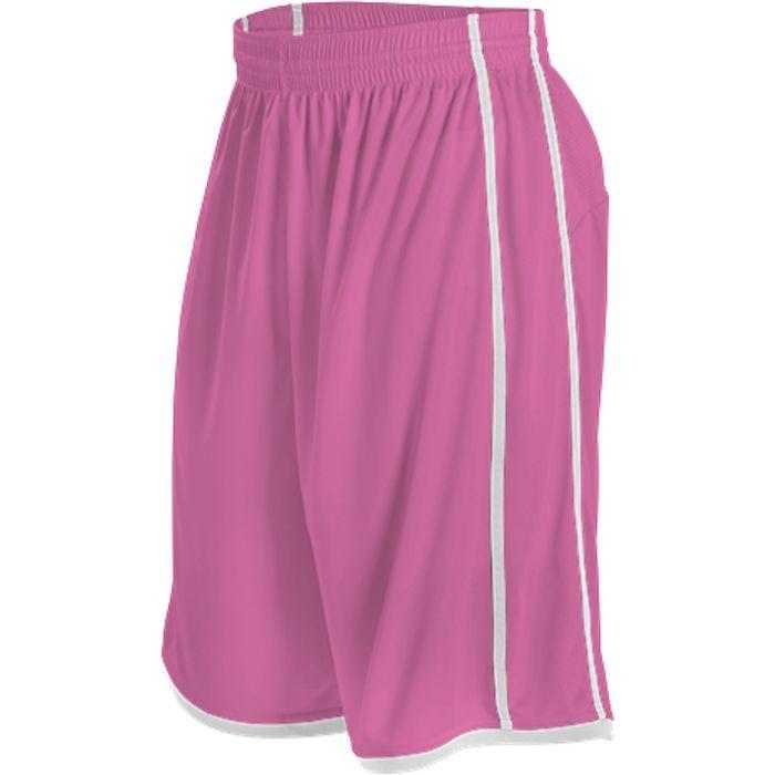 Alleson Athletic 535PW Women&#39;s Basketball Short - Pink White - HIT a Double - 1