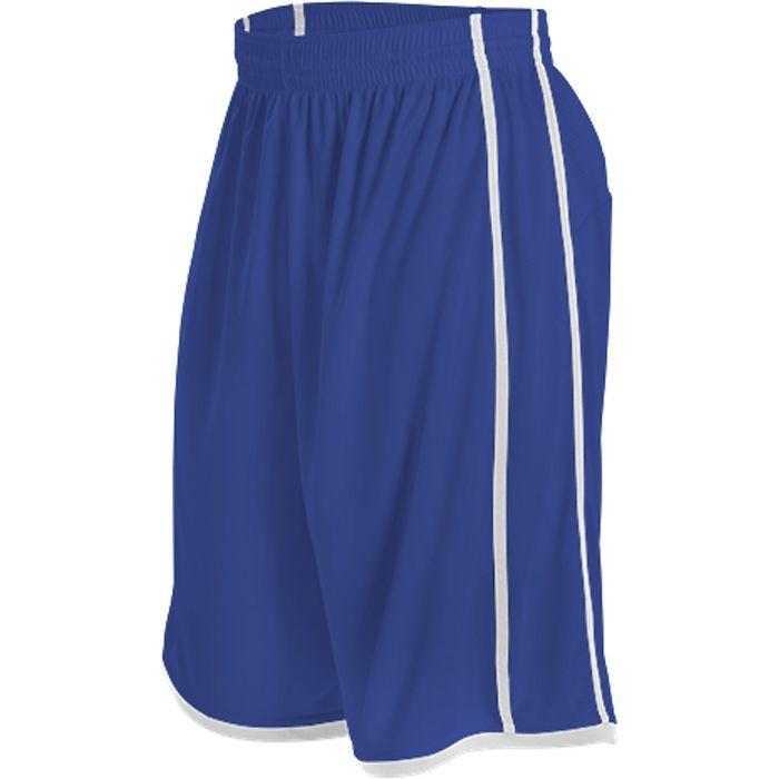 Alleson Athletic 535PW Women&#39;s Basketball Short - Royal White - HIT a Double - 1