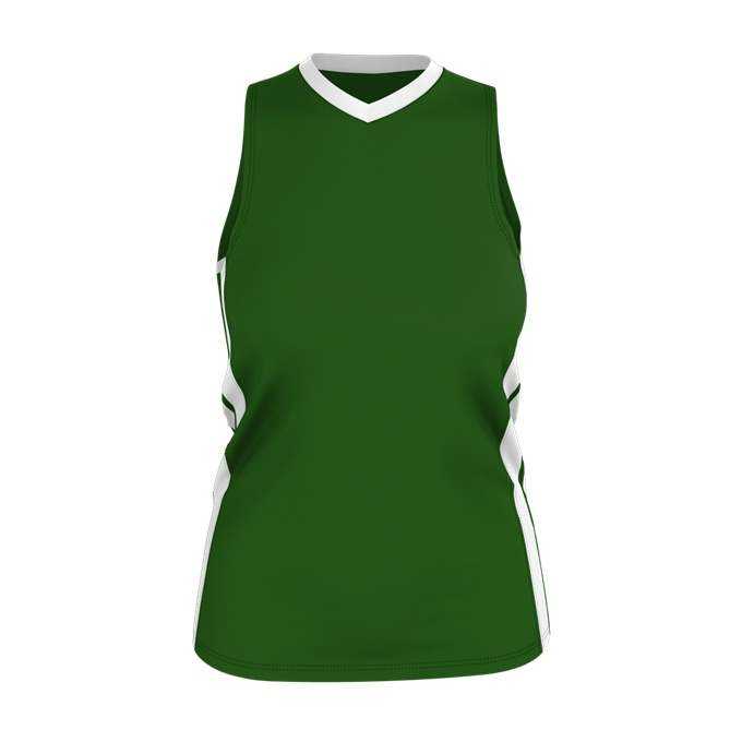 Alleson Athletic 538JW Womens Single Ply Basketball Jersey - Kelly White - HIT a Double - 1