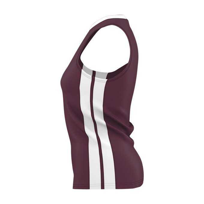 Alleson Athletic 538JW Womens Single Ply Basketball Jersey - Light Maroon White - HIT a Double - 2