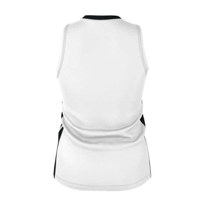 Alleson Athletic 538JW Womens Single Ply Basketball Jersey - White Black - HIT a Double - 3