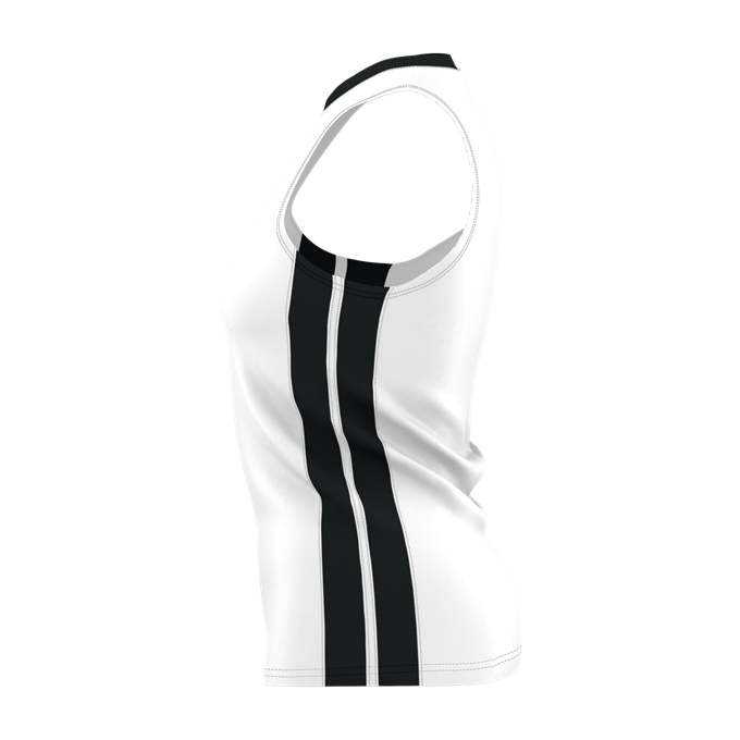 Alleson Athletic 538JW Womens Single Ply Basketball Jersey - White Black - HIT a Double - 1