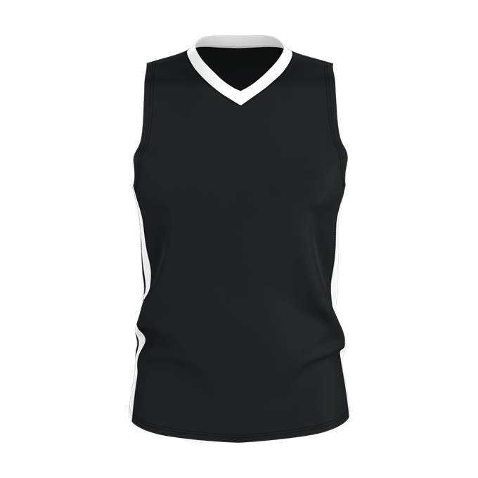 Alleson Athletic 538JY Youth Single Ply Basketball Jersey - Black White - HIT a Double - 1