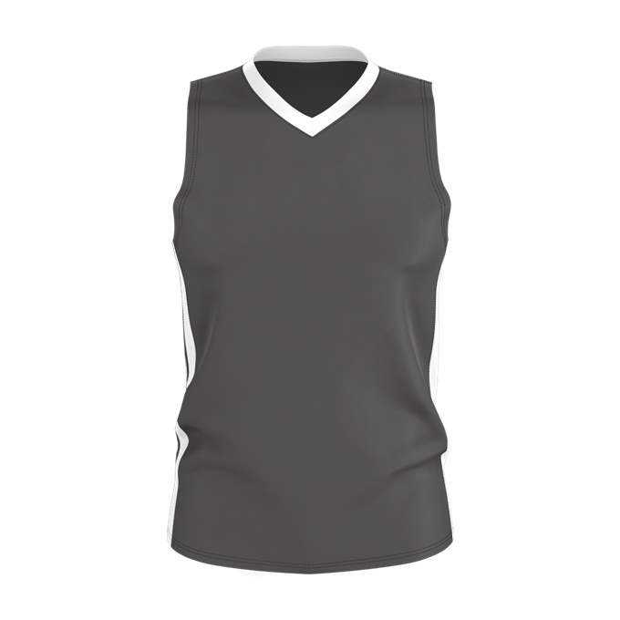 Alleson Athletic 538JY Youth Single Ply Basketball Jersey - Charcoal White - HIT a Double - 1