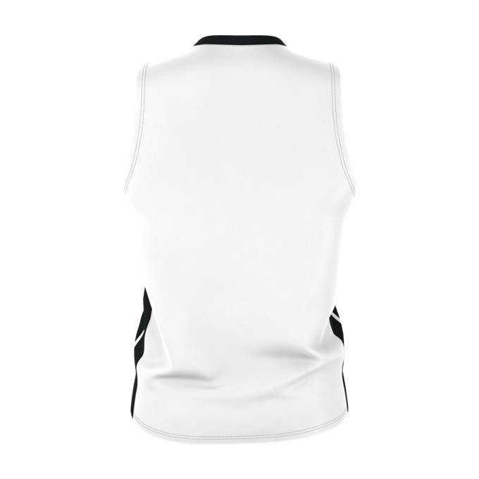 Alleson Athletic 538JY Youth Single Ply Basketball Jersey - White Black - HIT a Double - 3