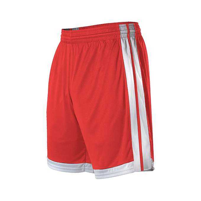 Alleson Athletic 538PW Womens Single Ply Basketball Short - Red White - HIT a Double - 1