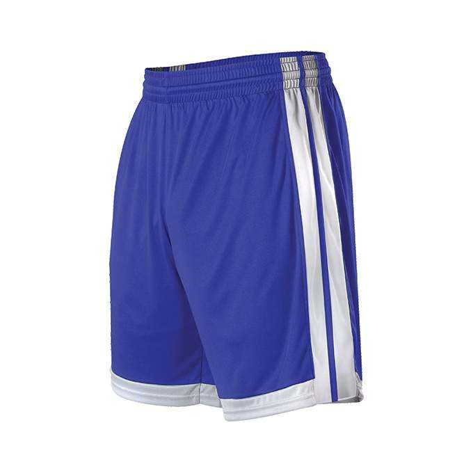 Alleson Athletic 538PY Youth Single Ply Basketball Short - Royal White - HIT a Double - 1