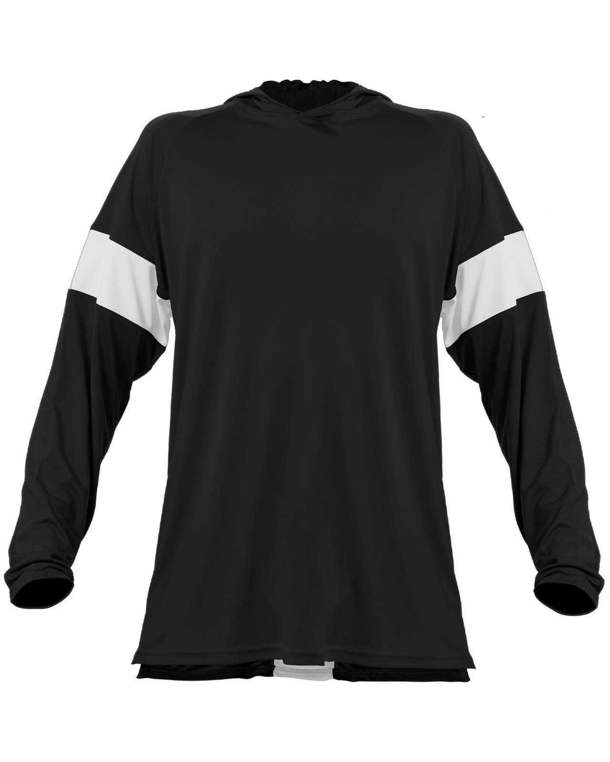Alleson Athletic 545LSY Contender Youth Long Sleeve Shooter Shirt - Black White - HIT a Double - 1