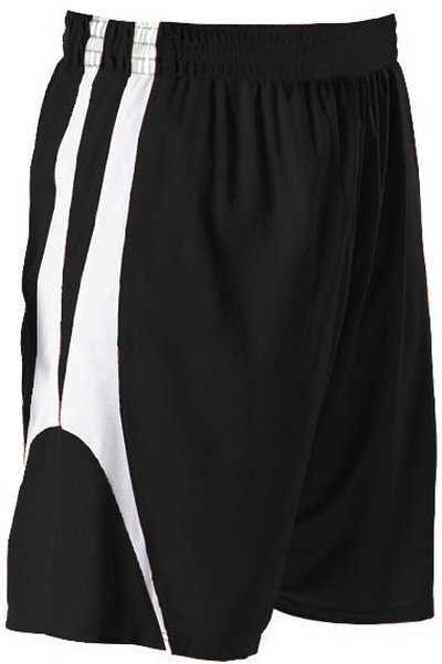 Alleson Athletic 54MMPY Youth Reversible Basketball Short - Black White - HIT a Double - 1