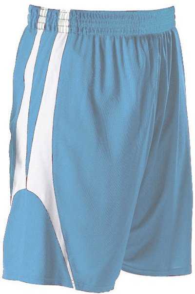 Alleson Athletic 54MMPY Youth Reversible Basketball Short - Carolina Blue White - HIT a Double - 1