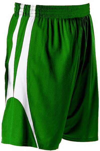 Alleson Athletic 54MMPY Youth Reversible Basketball Short - Kelly White - HIT a Double - 1