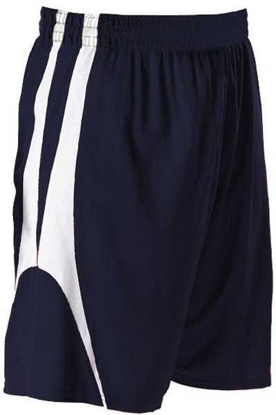 Alleson Athletic 54MMPY Youth Reversible Basketball Short - Navy White - HIT a Double - 1