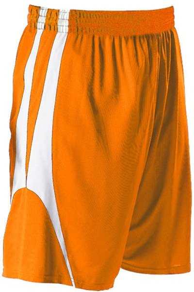 Alleson Athletic 54MMPY Youth Reversible Basketball Short - Orange White - HIT a Double - 1
