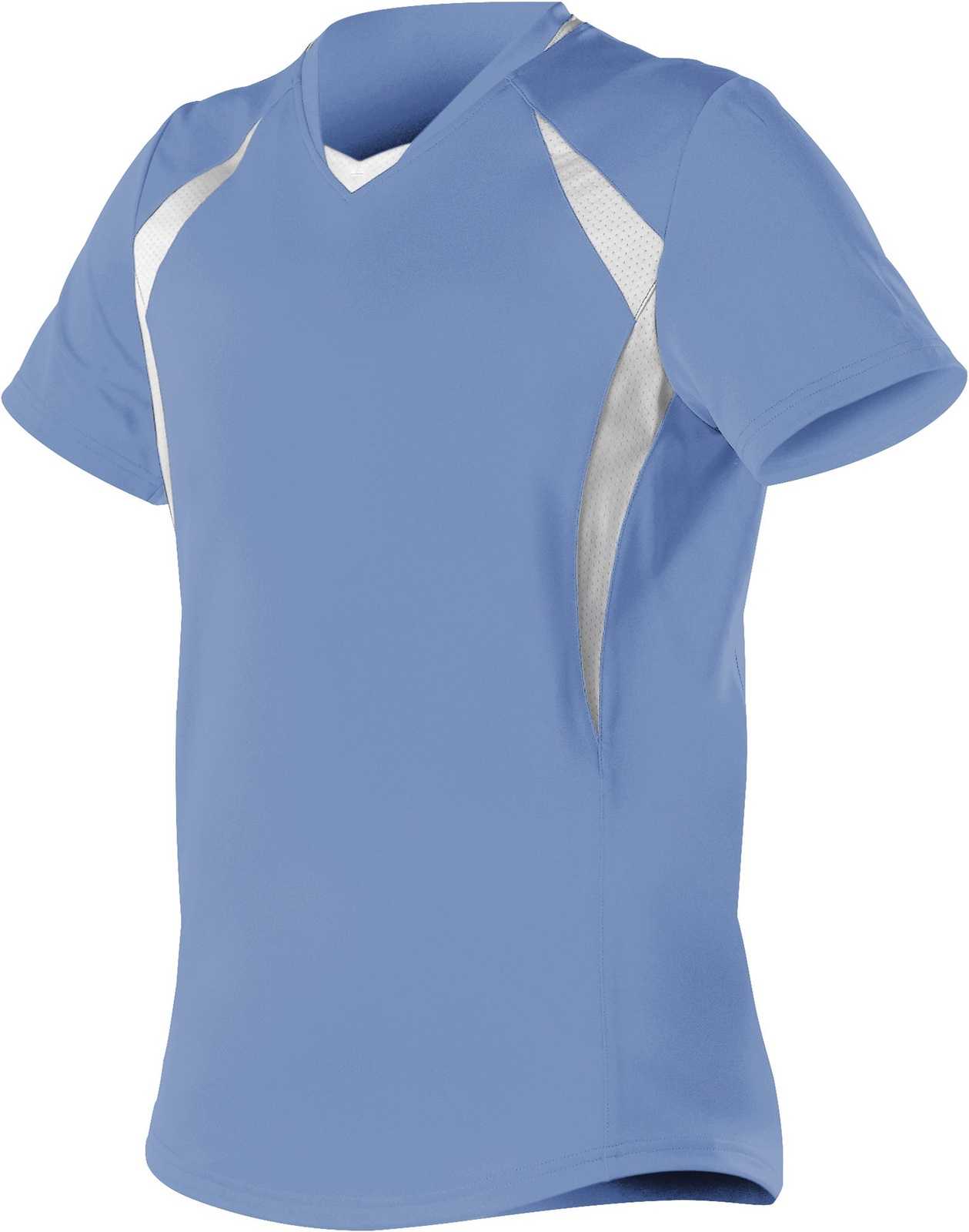 Alleson Athletic 552JW Women's Short Sleeve Fastpitch Jersey - Sky Blue White - HIT a Double - 1