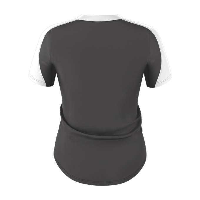 Alleson Athletic 558VW Womens V Neck Fastpitch Jersey - Charcoal Solid White - HIT a Double - 3