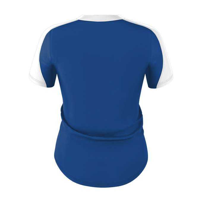 Alleson Athletic 558VW Womens V Neck Fastpitch Jersey - Royal White - HIT a Double - 3