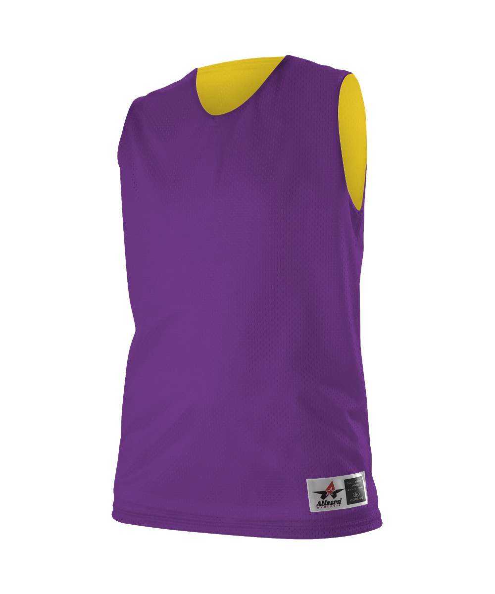Alleson Athletic 560RW Women&#39;s Reversible Mesh Tank - Purple Gold - HIT a Double - 1