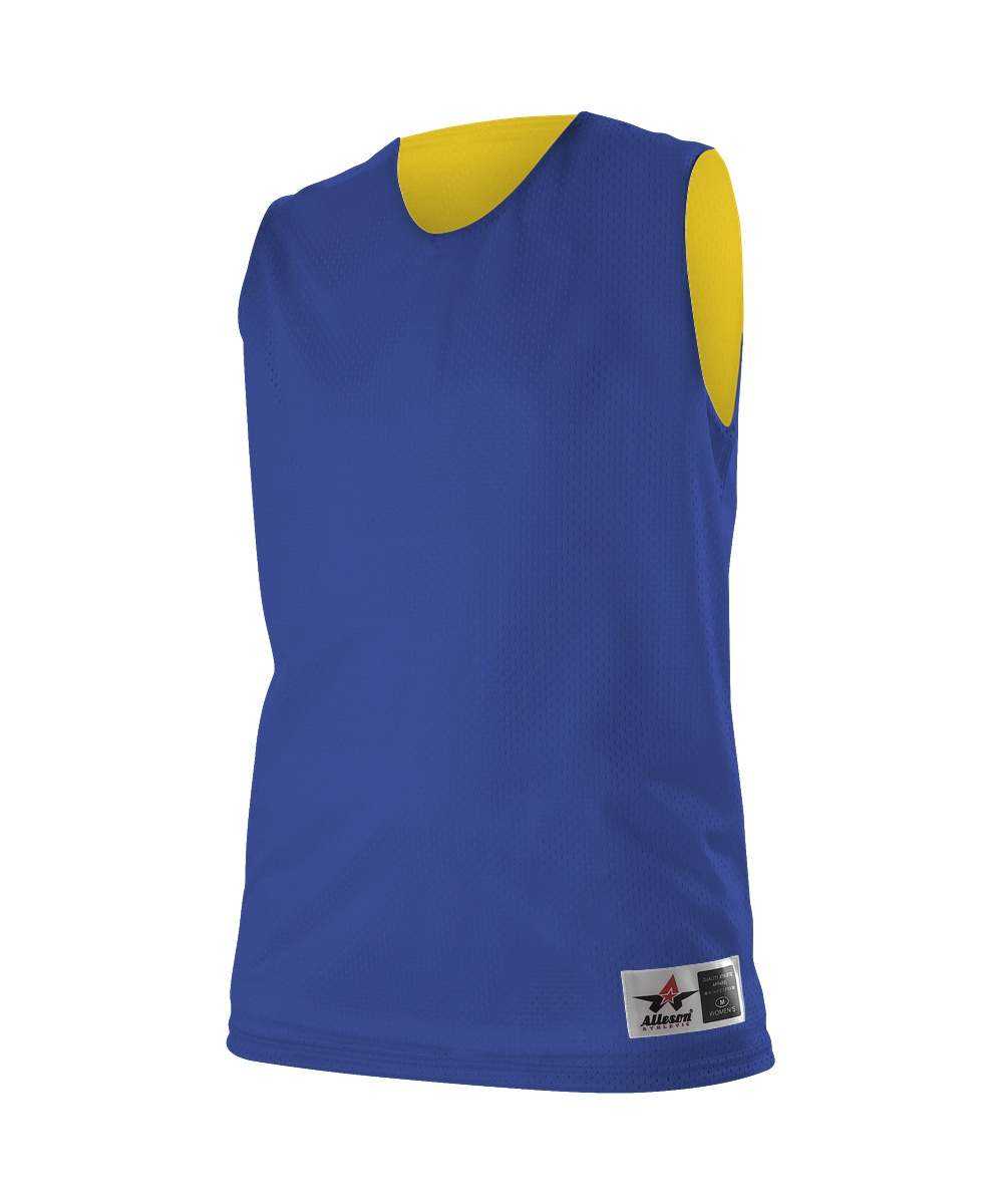 Alleson Athletic 560RW Women&#39;s Reversible Mesh Tank - Royal Gold - HIT a Double - 1