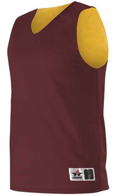 Alleson Athletic 560RY Youth Reversible Mesh Tank - Maroon Gold - HIT a Double - 1
