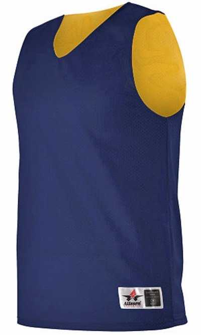 Alleson Athletic 560RY Youth Reversible Mesh Tank - Navy Gold - HIT a Double - 1