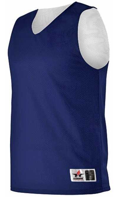 Alleson Athletic 560RY Youth Reversible Mesh Tank - Navy White - HIT a Double - 1