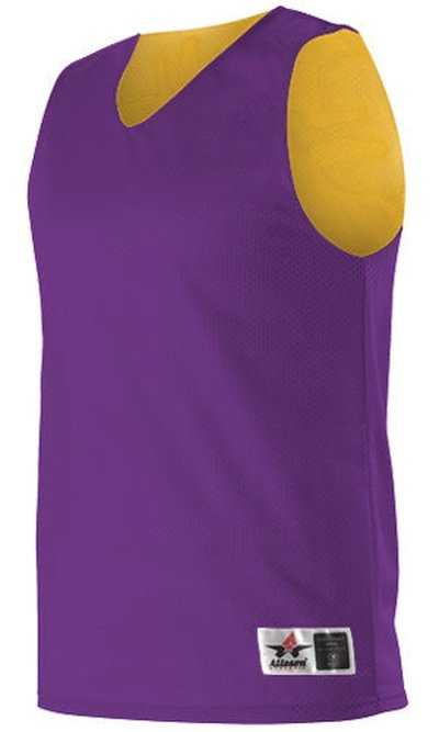 Alleson Athletic 560RY Youth Reversible Mesh Tank - Purple Gold - HIT a Double - 1