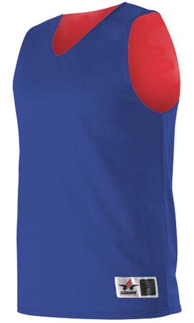 Alleson Athletic 560RY Youth Reversible Mesh Tank - Royal Scarlet - HIT a Double - 1