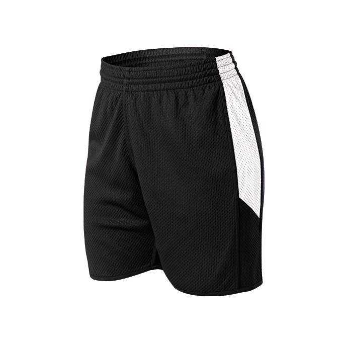 Alleson Athletic 589PSPW Womens Single Ply Reversible Short - Black White - HIT a Double - 1